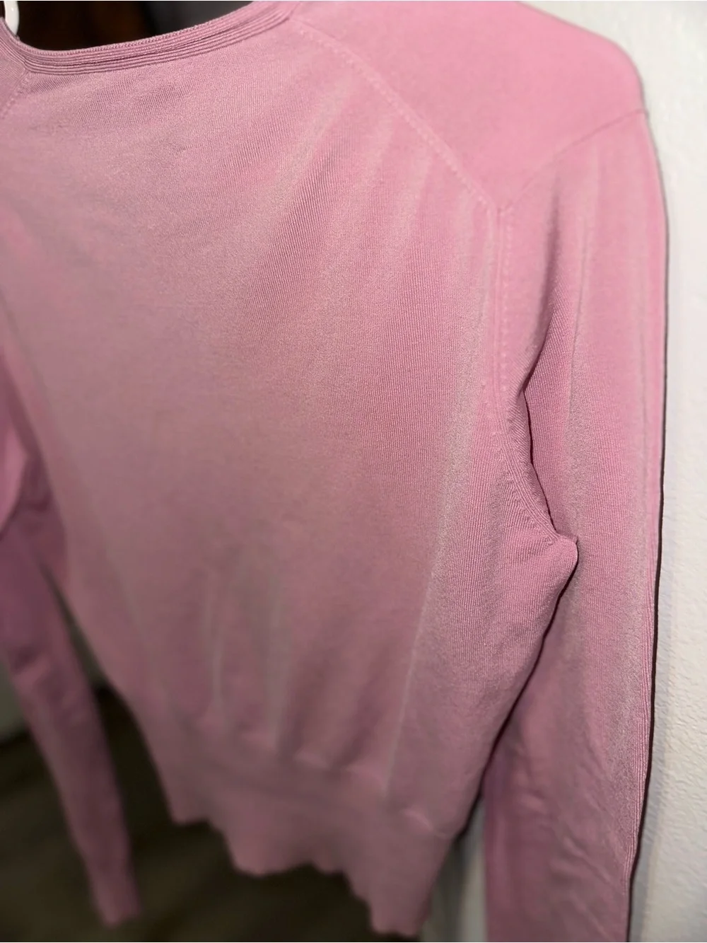 Vintage Hilfiger Silk blend Pink Button-Front V-Neck Cardigan